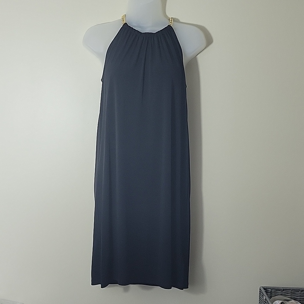 Michael Kors black dress chain neckline sz XS. New